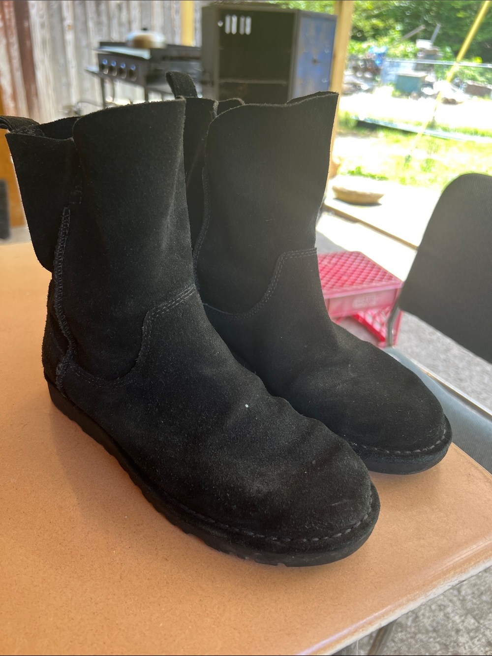 Ugg Black Suede Ankle Boots